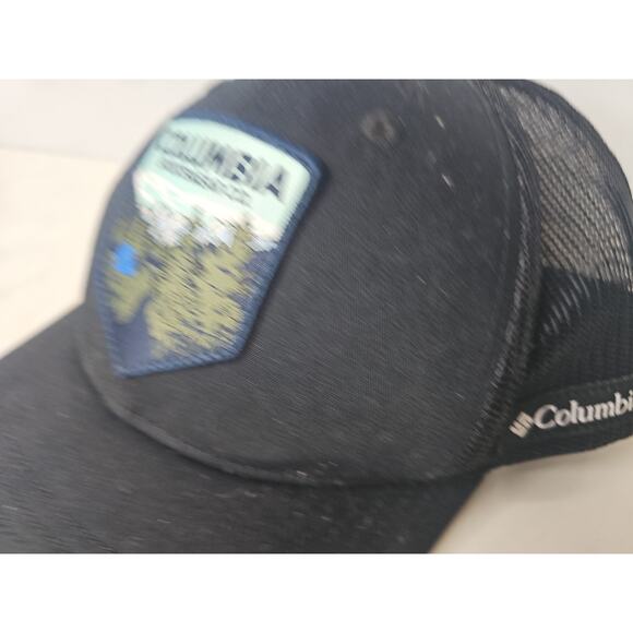 Columbia Mesh Snapback Hat Adult Black Sportswear Outdoor Quick Dry Trucker Cap - Picture 5 of 15